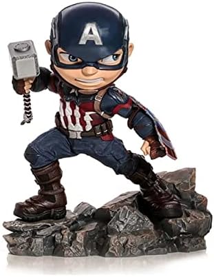 Demir Stüdyoları Resmi Marvel Kaptan Amerika Oyun Sonu Mini Co Figürü, 5,9 inç (Y) x 5,5 inç (G) x 3,9 inç (L), Çok