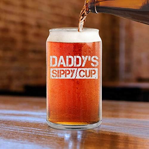 shop4ever ® Daddy's Damlatmaz Bardak Kazınmış Bira Yeni Baba için Cam Hediye Olabilir