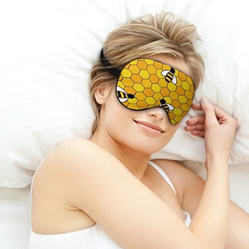 Bal Arıları uyku göz maskesi sevimli körü körüne göz kapakları Siperliği kadın Erkek hediyeler için