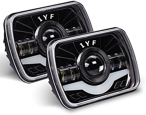 IYF 5x7 7x6 LED Farlar, DRL Dönüş Sinyali ile dikdörtgen Far Yüksek Düşük Mühürlü Kiriş H6054 Farlar Jeep Cherokee