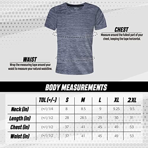[5 Paket] erkek Kuru Fit Aktif Atletik Ekip Boyun T Shirt Koşu Egzersiz Spor Tee Üst
