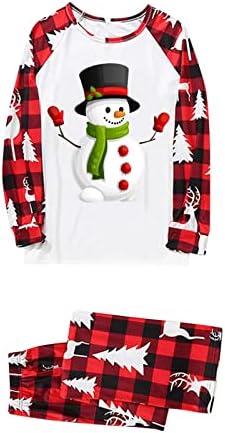 Eşleşen Aile Noel Pijama Noel Uzun Kollu Noel Ren Geyiği Kar Tanesi Tee Pantolon Sevimli Aile Noel Pjs Kıyafetler