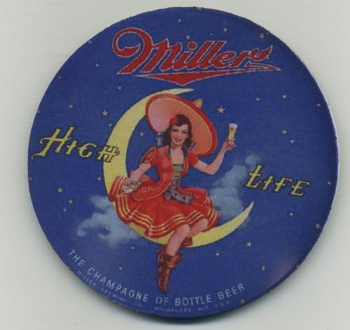 Miller High Life Bardak Altlığı Takımı 4'lü - Bira Tepsisi Tasarımı-Aydaki Kız