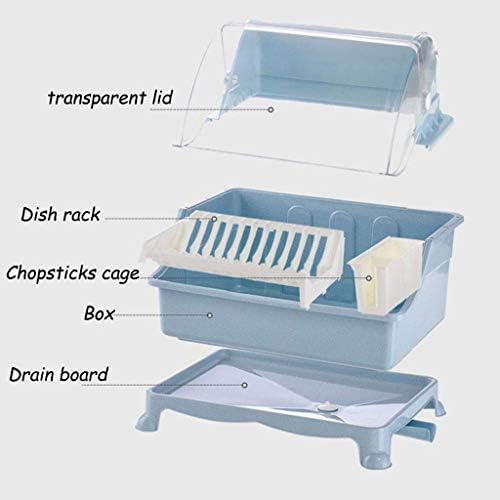 SDGH Mutfak Sofra saklama kapaklı kutu bulaşıklık Mutfak Çok Fonksiyonlu Ev Plastik bulaşıklık (Renk : D )