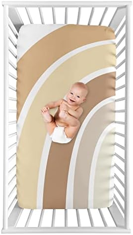 Tatlı Jojo Tasarımlar Nötr Boho Gökkuşağı Kız Erkek Unisex Gömme Beşik Levha Bebek Yürüyor Yatak Kreş Fotoğraf Op