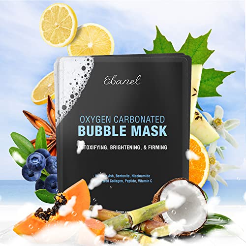 Ebanel Paketi 10 Paket Kabarcık Kil Maskeleri ve Peeling Yüz Fırçalayın Peeling Jeli Hafif 4.12 Oz