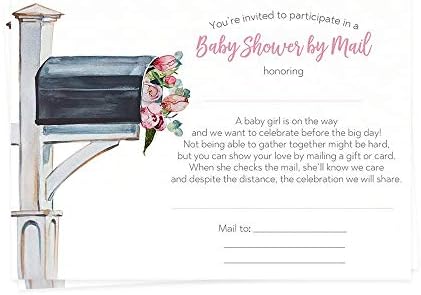 Postayla Bebek Duşu Boş Davetiyeleri Doldurun Özelleştirilmiş Sanal Duş Kızları Davet Ediyor Bu bir Kız Pembe Facebook