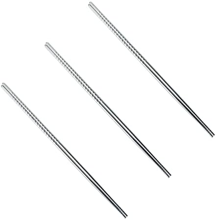 Luxshıny 3 Pairs Paslanmaz Çelik Genişletilmiş Çubuklarını Diş Aracı Metal Çubuklarını Hizmet Eşyaları Paslanmaz Çelik