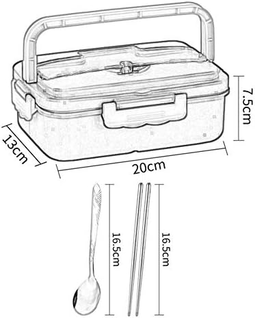 Plastik gıda kabı yemek kabı 3 Bölmeli Taşınabilir Bento kollu kutu Mikrodalga yiyecek kutusu Okul Ofis Piknik Z-2020-9-6