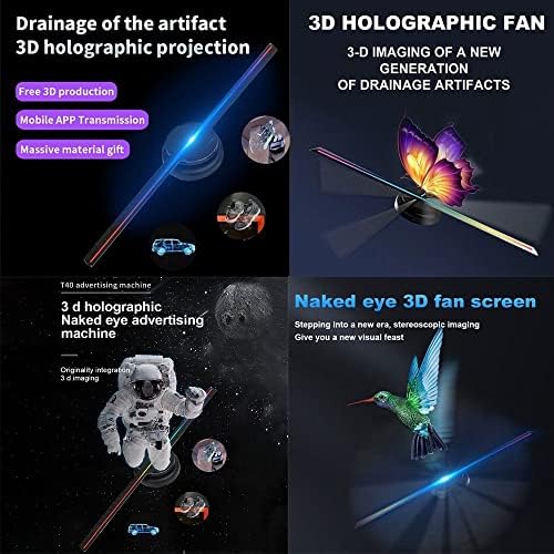 NICSY 3D Holografik Projeksiyon Duvar Asılı Reklam Makinesi, 3D Boyutlu Süspansiyon Çıplak Göz Led Fan Ekran Makinesi