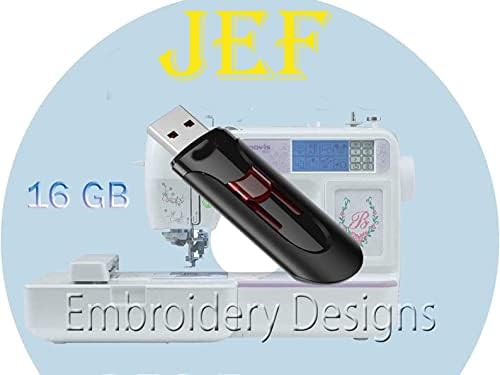 Nakış Tasarımları 550.000 JEF Formatlı Karakter Janome Makinesi için Nakış Tasarımları USB Bellekte JEF Formatı