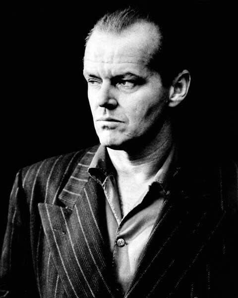 Jack Nicholson pin çizgili takım elbise görünümlü sert 8x10 inç fotoğraf