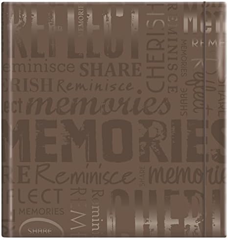 MCS 4x6 İnç Kabartmalı Parlak İfadeler Anılar Cep Albümü, Kahverengi (823357)