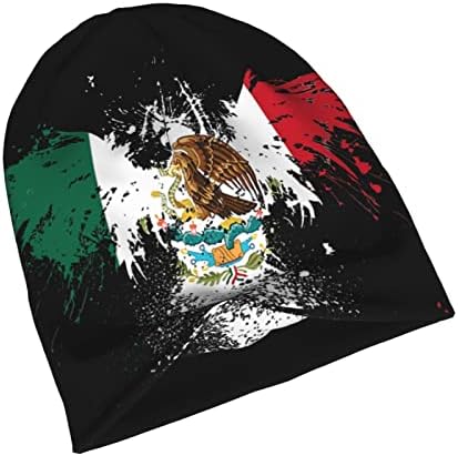 Meksika Bayrağı Bere Kemo Şapka Kanser Şapkalar örgü şapkalar Baggy Hımbıl Meksika örgü şapkalar Kadınlar Erkekler