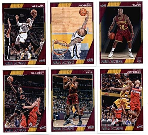 -17 Panini NBA Çemberleri Cleveland Cavaliers Takımı 11 Kartlık Set: LeBron James(17), Kyrie Irving(18), Kevin