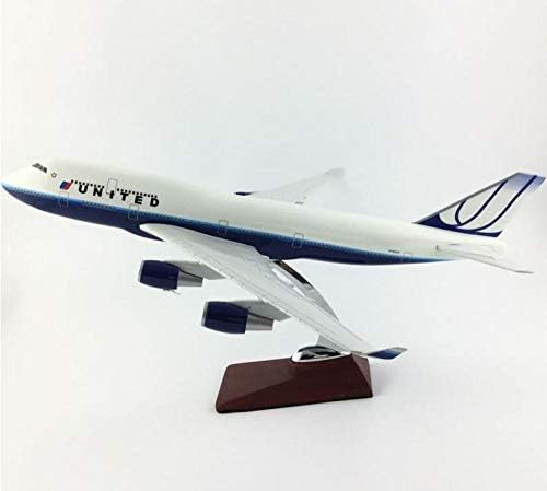747 United Airlines 47CM 1: 150 Alaşım Uçak Modeli Koleksiyonu Modeli Altın Uçak Modeli Yetişkin Süs Dekorasyon Hediye