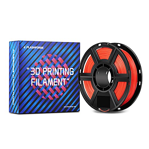 FLASHFORGE D-Serisi Ultra Güçlü PLA 3D Yazıcı Filament, 1.75 mm (Kırmızı), 0.5 kg Makara (1.1 lbs), Garantili Taze,