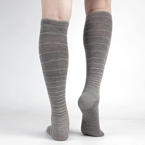 ja vıe JAVIE Merinos Yünü varis çorabı Kadınlar ve Erkekler için Rahat Sıcak Diz Yüksek Çorap Hafif (15-20mmHg)