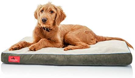 Çıkarılabilir Yıkanabilir Kapaklı Brindle Rendelenmiş Hafızalı Köpük Köpek Yatağı-Peluş Ortopedik Evcil Hayvan Yatağı