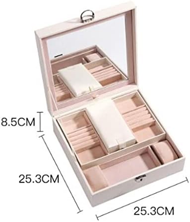 ZSEDP Mücevher Kutusu Avrupa Tarzı Kilitli Takı saklama kutusu takı saat Kolye Bilezik Kutusu (Renk: E, Boyut : 26.5