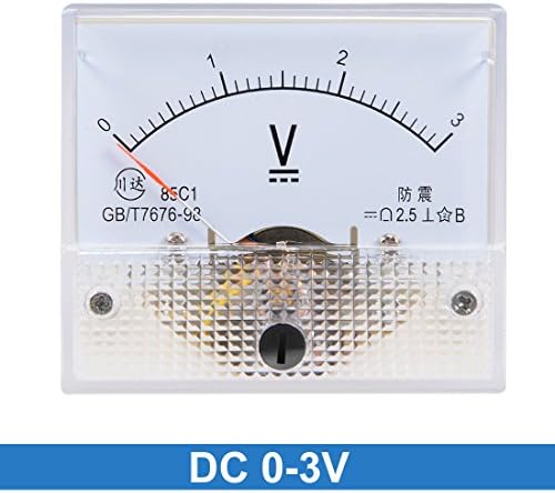 uxcell DC 0-3 V Analog Panel Gerilim Ölçer Volt Metre 85C1 2.5 % Hata Marjı