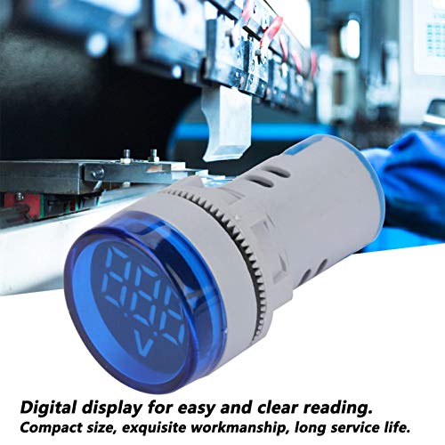 Voltmetre, LED Voltmetre sinyal ışığı dijital ekran Dc Gerilim Metre Ekran Gerilim Metre Göstergesi Yuvarlak Lamba