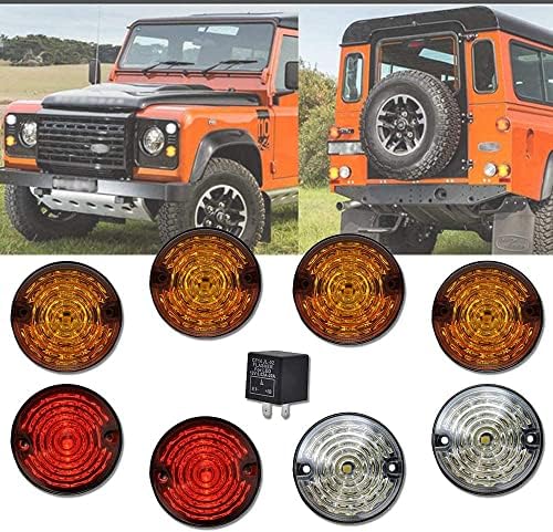 Defender Led ışık Güncelleme Kitleri - Standart Boyut Amber Gösterge ön yan ışık arka Stop Kuyruk lambası Land Rover