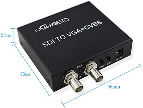HDSUNWSTD SDI (SD-SDI/HD-SDI/3G-SDI) VGA + CVBS / AV + SDI Dönüştürücü Desteği 1080P Monitör/Kamera/Ekran abd Güç