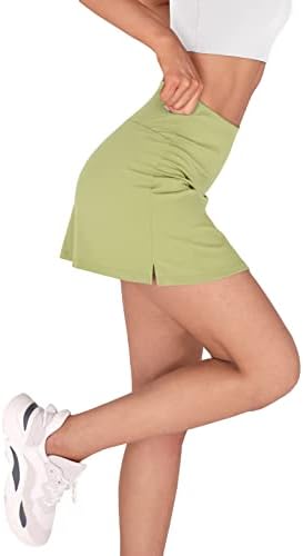 ODODOS kadın Atletik Tenis Skorts Cepler ile Dahili Şort Golf Aktif Etekler Spor Koşu Spor Eğitimi