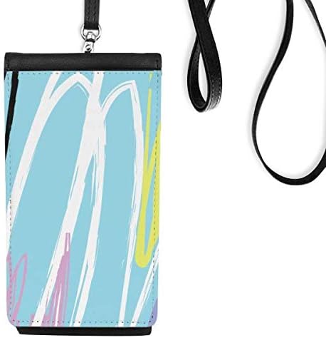 Sevinç s sanat desen telefon cüzdan çanta asılı cep kılıfı siyah cep