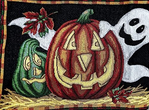DaDa Yatak Takımları Ürkütücü Cadılar Bayramı Balkabağı Goblen Masa Koşucusu - Sonbahar Hasadı Turuncu Jack-o '- Fener