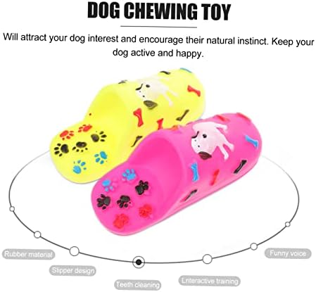 Ipetboom 2 pcs Malzemeleri Terlik Bite Kedi Pet Diş Oyuncak Temizleme Eğitim Ses Köpekler Çiğnemek Molar ve Köpek