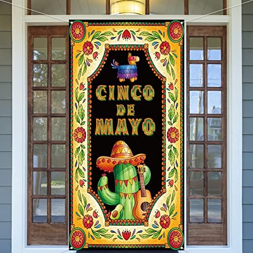 Cinco De Mayo Süslemeleri Cinco De Mayo Kapı Kapağı Meksika Ön Sundurma İşareti Meksika Afiş Fiesta Parti İyilik Cinco