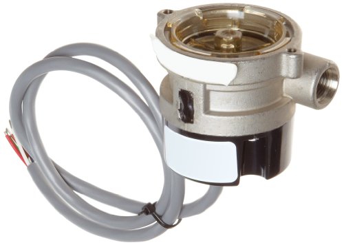 Gems Sensörleri RFS Serisi Paslanmaz Çelik 316 Akış Sensörü Anahtarı, Sıralı, Rotor Tipi, 115 VAC Giriş, 0.1-5.0 gpm