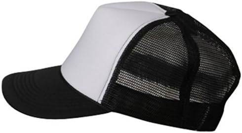 MG Yaz Köpük Örgü Kamyon Şoförü Şapkası-Siyah Beyaz