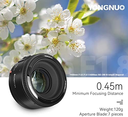 YONGNUO YN50mm F1.8C Lens, Büyük Diyafram Otomatik odak lensi, 50mm F1. 8 Canon EF Dağı EOS Kameralar