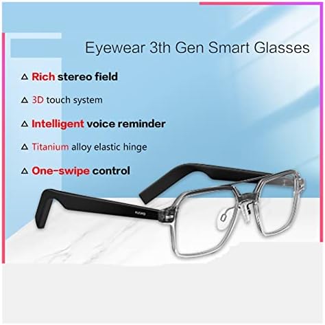 Huawei Gözlük ile uyumlu Üçüncü Nesil Akıllı Gözlük Hd Çağrı Akustik Tasarım Açık Akıllı Bağlantı (Renk: Yuvarlak