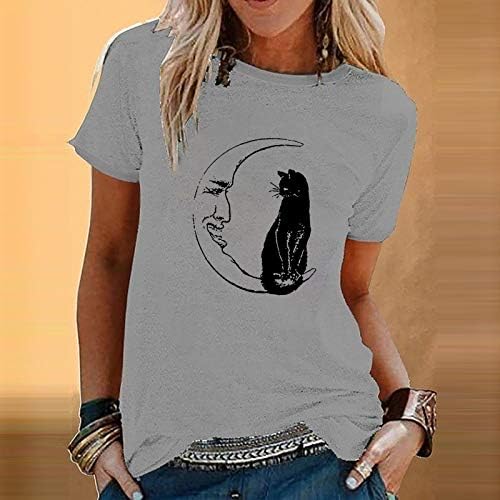 Yubnlvae Baskılı 2023 Tişörtü Moda Rahat Ekip Boyun Tişörtü Kadınlar için Nefes Artı Boyutu Uzun Kollu Yaz