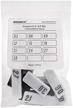 OPENMOON Filtre Etiketleri Özel 0.3-3.0 Takım (13mm x 33mm 12 adet)