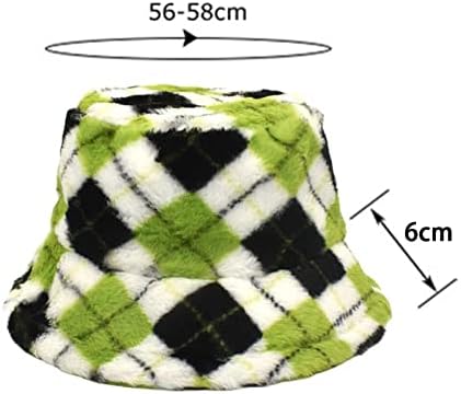 KEUSN Kadın Şapka Kış Bayan Renk Ekose Sonbahar Kış Sevimli Sıcak Termal Kova Balıkçı Şapka Kadınlar için Adam için