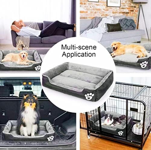Orta Köpekler için köpek yatağı, Dikdörtgen Yıkanabilir köpek yatağı Rahat ve Nefes Alabilen pet kanepe ısınma Su