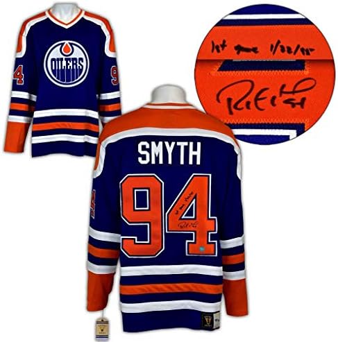 Ryan Smyth Edmonton Oilers İmzalı 1. Maç Fanatikleri Retro Forma - İmzalı NHL Formaları