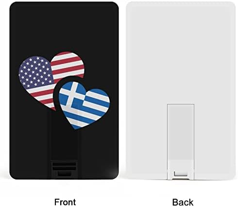 Yunanistan ABD Bayrağı Kredi Kartı USB bellek Kişiselleştirilmiş Memory Stick Anahtar Depolama Sürücüsü 32G