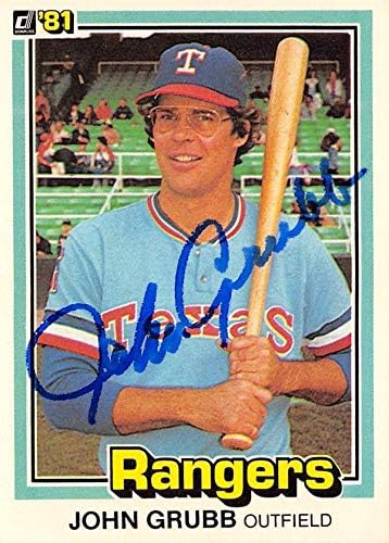 İmza Deposu 622007 John Grubb İmzalı Beyzbol Kartı-Texas Rangers - 1981 Donruss No. 148