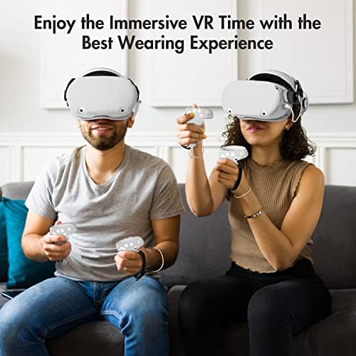 Oculus Quest 2 için AMLİNK VR Silikon Kapak Aksesuarları, VR Kabuk Kapağı Koruyucu, Silikon Yüz Kapağı, Ayarlanabilir