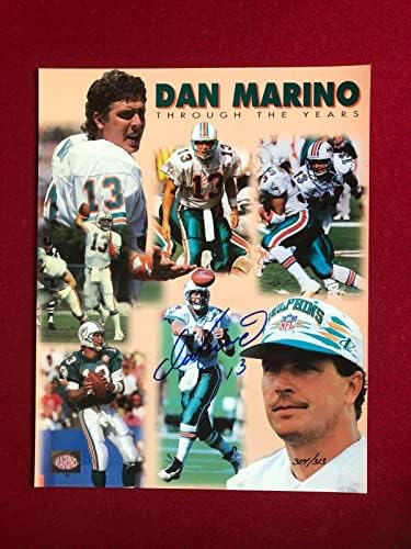 Dan Marino, İmzalı (JSA) 11x14 Parlak Fotoğraf, Ltd. Ed (313) Kıt İmzalı NFL Fotoğrafları