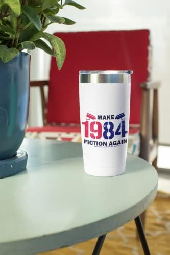 1984 Kurgusunu Tekrar Yapın Siyasi Eleştiri Küçük Manyetik Araba Tampon Çıkartması Dolap Buzdolabı Manyetik Yüzeyleri