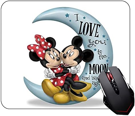 Ofis ve Ev Bilgisayarı için Kişiselleştirilmiş Dikdörtgen Mouse Pad, Sevimli Mickey ve Minnie Mouse Pad, Aşk Mouse