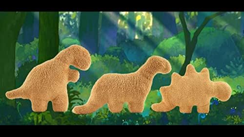 YAUYUOO Dino Nugget Yastık-Tavuk Nugget Yastık Peluş Hediye Fikirleri Erkekler ve Kızlar için (C)，Mezuniyet hediyesi