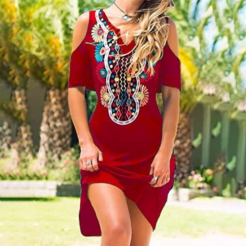 FQZWONG Midi Elbiseler Kadınlar için Yaz Rahat Plaj Tatil Salıncak Güneş Elbiseler Moda Tatil Parti Dışarı Çıkmak
